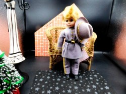 12" Madame Alexander Conferate Officer Blonde Doll, Grey Outfit, Hat 1302 Scarlett Series, Tag, Papers